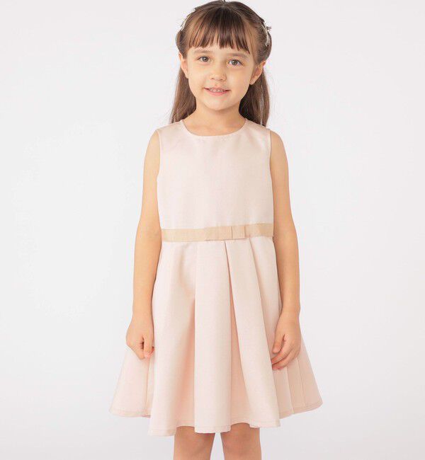 SHIPS KIDS「SHIPS KIDS:110～130cm /セレモニー ノースリーブワンピース」|ワンピース|ピンク