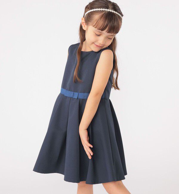 SHIPS KIDS「SHIPS KIDS:110～130cm /セレモニー ノースリーブワンピース」|ワンピース|