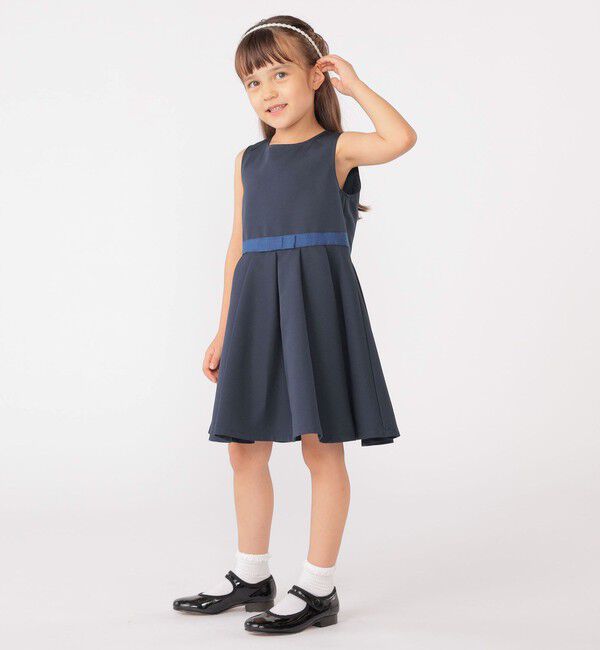 SHIPS KIDS「SHIPS KIDS:110～130cm /セレモニー ノースリーブワンピース」|ワンピース|