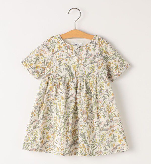 SHIPS KIDS「SHIPS KIDS:80～90cm / リバティ 半袖 ワンピース」|ワンピース|ピンク系