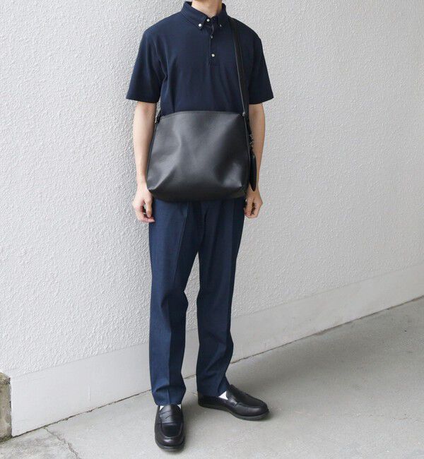 SHIPS any「SHIPS any: スプリット レザー ジップ ショルダーバッグ (カードケース付き) 25AW◇」|ショルダー・メッセンジャー|