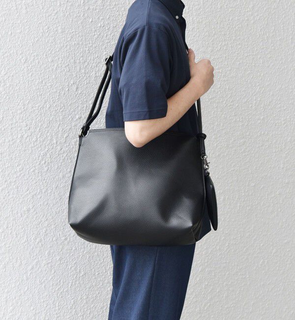 SHIPS any「SHIPS any: スプリット レザー ジップ ショルダーバッグ (カードケース付き) 25AW◇」|ショルダー・メッセンジャー|