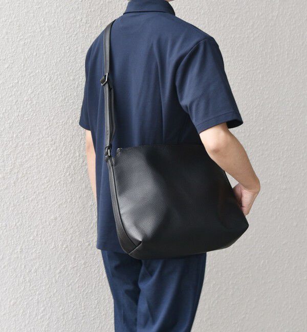 SHIPS any「SHIPS any: スプリット レザー ジップ ショルダーバッグ (カードケース付き) 25AW◇」|ショルダー・メッセンジャー|