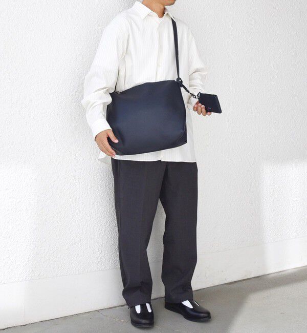 SHIPS any「SHIPS any: スプリット レザー ジップ ショルダーバッグ (カードケース付き) 25AW◇」|ショルダー・メッセンジャー|