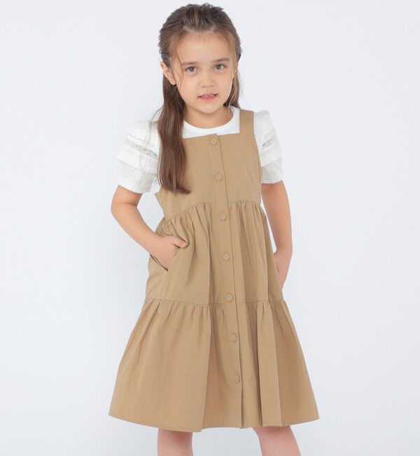 SHIPS KIDS「SHIPS KIDS:100～130cm/ティアード ジャンパースカート」|ジャンパースカート|
