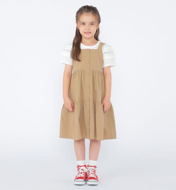 SHIPS KIDS「SHIPS KIDS:100～130cm/ティアード ジャンパースカート」|ジャンパースカート|