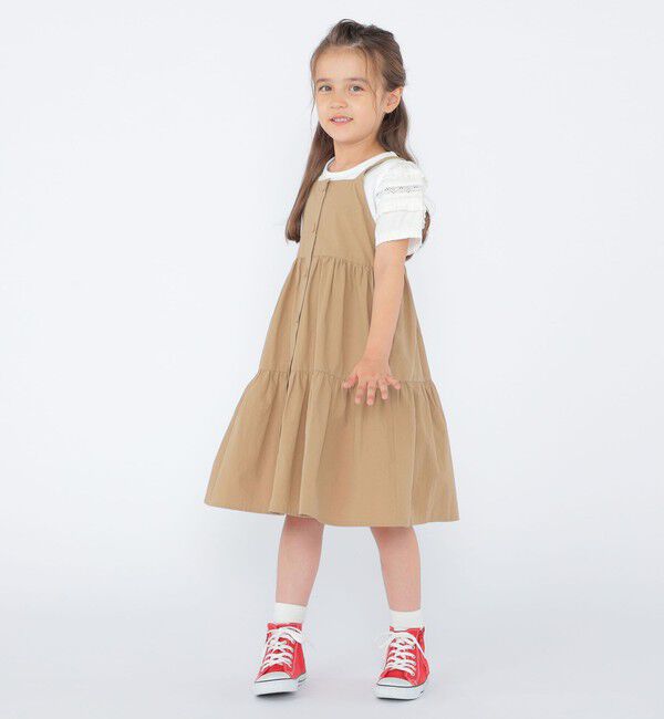 SHIPS KIDS「SHIPS KIDS:100～130cm/ティアード ジャンパースカート」|ジャンパースカート|