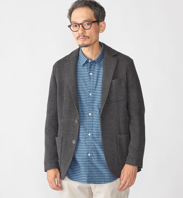 SHIPS「SHIPS: TEXBRID(R) コットン ジャカード 2ボタン ジャケット」|テーラードジャケット|