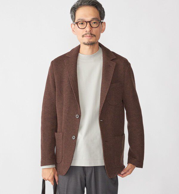 SHIPS「SHIPS: TEXBRID(R) コットン ジャカード 2ボタン ジャケット」|テーラードジャケット|