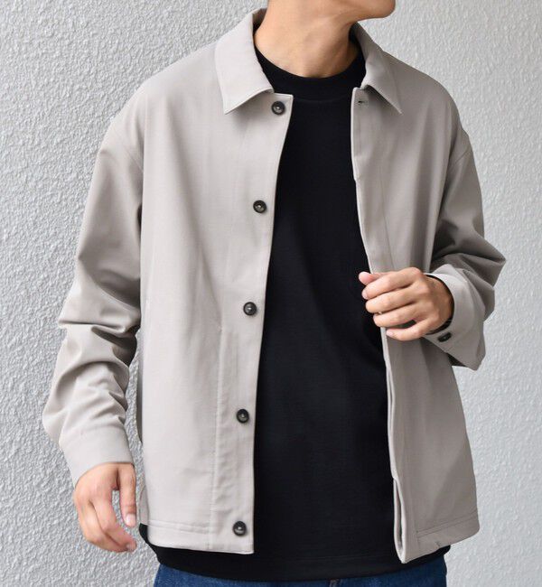 SHIPS any「SHIPS any: SORONA(R) ライト ツイル ストレッチ スピンドル ブルゾン(セットアップ対応)◇」|ブルゾン・スタジャン|ベージュ