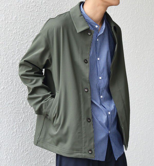 SHIPS any「SHIPS any: SORONA(R) ライト ツイル ストレッチ スピンドル ブルゾン(セットアップ対応)◇」|ブルゾン・スタジャン|オリーブ