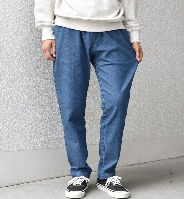 SHIPS any「SHIPS any:〈洗濯機可能〉スーパー ストレッチ スリム テーパード イージー デニム◇」|デニム|ロイヤルブルー