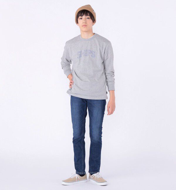 SHIPS KIDS「Lee:100～160cm /ストレッチ ストレート デニム パンツ 」|デニム|