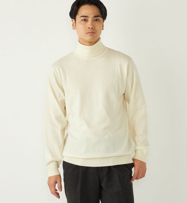 SHIPS Colors 「SHIPS Colors:〈手洗い可能〉アンチピリング 12ゲージ タートルネック ニット」|ニット・セーター|