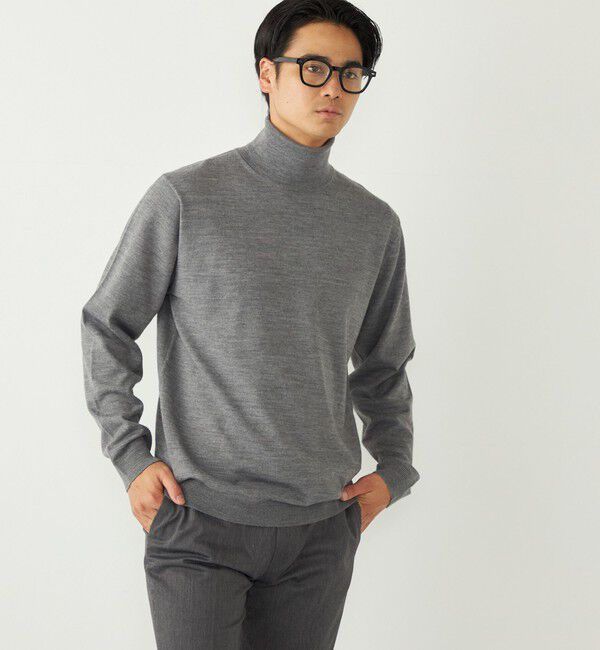 SHIPS Colors 「SHIPS Colors:〈手洗い可能〉アンチピリング 12ゲージ タートルネック ニット」|ニット・セーター|