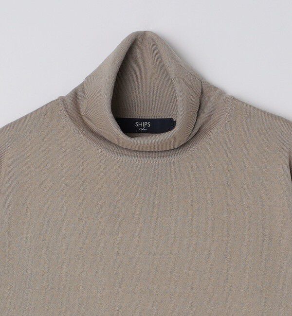SHIPS Colors 「SHIPS Colors:〈手洗い可能〉アンチピリング 12ゲージ タートルネック ニット」|ニット・セーター|
