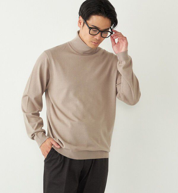 SHIPS Colors 「SHIPS Colors:〈手洗い可能〉アンチピリング 12ゲージ タートルネック ニット」|ニット・セーター|