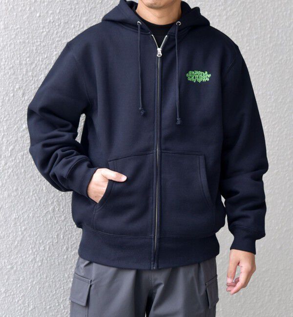 SHIPS any「【WEB限定】SHIPS any: ワンポイント ロゴ 裏起毛 スウェット ジップ パーカー◇」|パーカー|