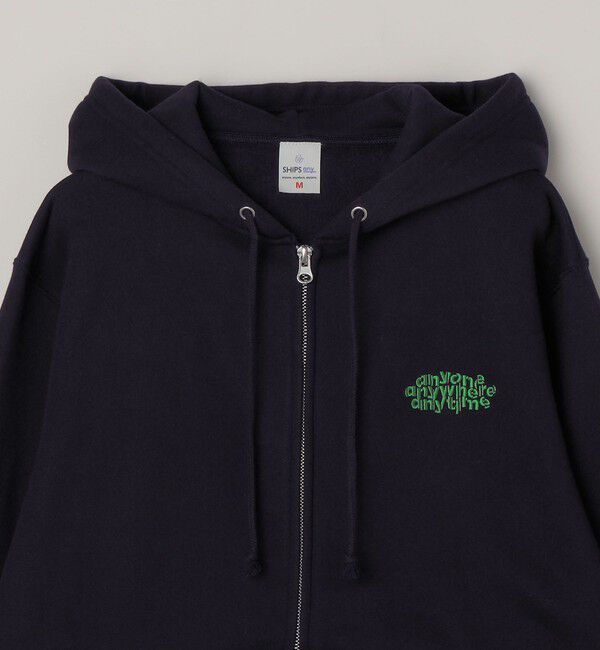 SHIPS any「【WEB限定】SHIPS any: ワンポイント ロゴ 裏起毛 スウェット ジップ パーカー◇」|パーカー|