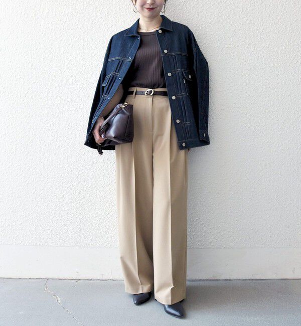 SHIPS any「SHIPS any:〈手洗い可能〉2タック ワイド パンツ」|スラックス|