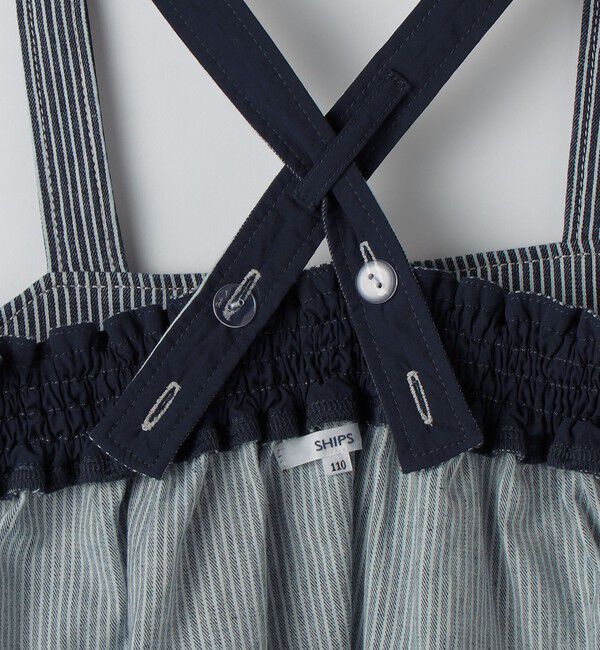 SHIPS KIDS「SHIPS KIDS:100～130cm/ライトデニム ジャンパースカート」|ジャンパースカート|