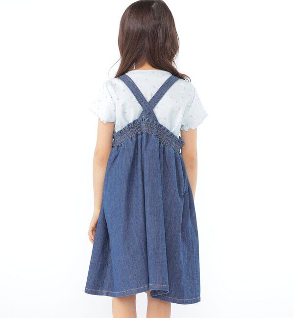 SHIPS KIDS「SHIPS KIDS:100～130cm/ライトデニム ジャンパースカート」|ジャンパースカート|