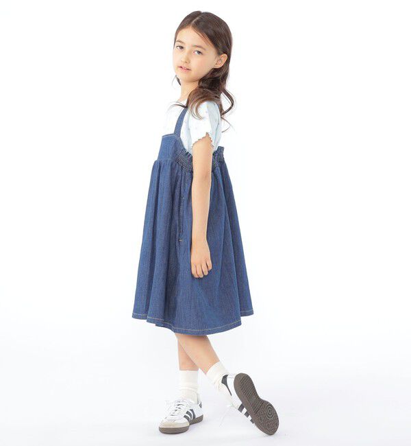 SHIPS KIDS「SHIPS KIDS:100～130cm/ライトデニム ジャンパースカート」|ジャンパースカート|