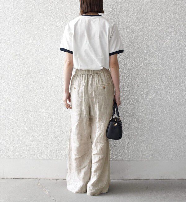 SHIPS any「《予約》SHIPS any:〈洗濯機可能〉リネン イージー ベイカー パンツ」|その他|