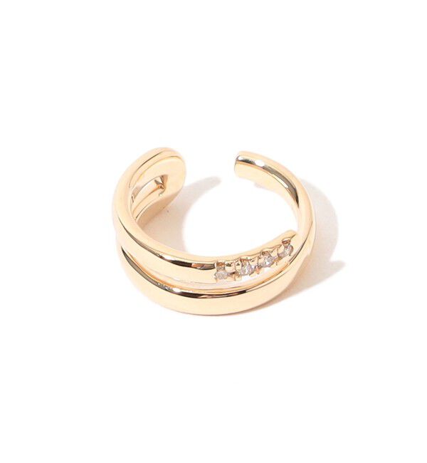 TOMORROWLAND GOODS「【別注】Hirotaka&times;TOMORROWLAND ダイヤ ダブルイヤーカフ」|イヤリング|18 ブラック系