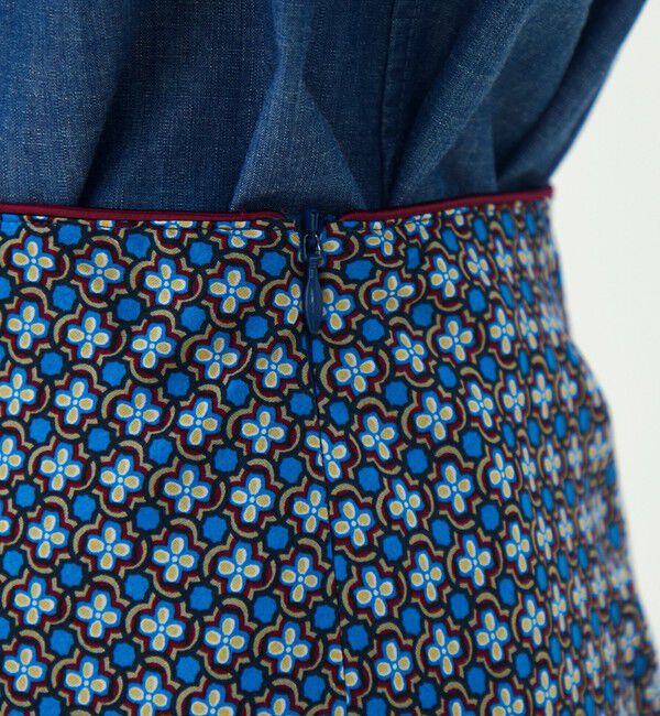 MACPHEE「デイジーリンクプリント マーメイドスカート」|フレア|