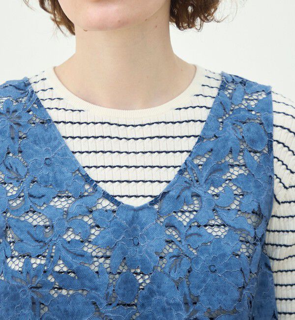 MACPHEE「ピグメントレース ノースリーブブラウス」|シャツ・ブラウス|