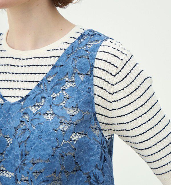 MACPHEE「ピグメントレース ノースリーブブラウス」|シャツ・ブラウス|