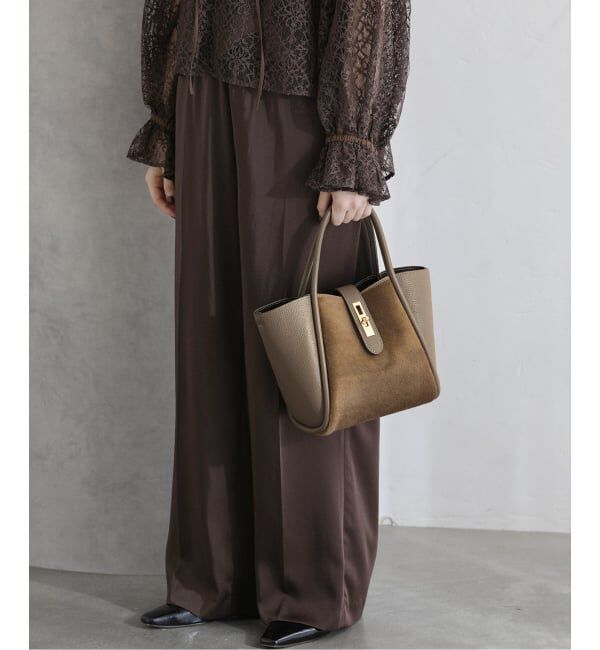  「M Rose/エンメローズ レザーコンビバッグ」|ショルダー・メッセンジャー|