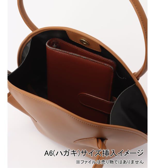  「M Rose/エンメローズ ラウンドレザートートバッグ」|トートバッグ|