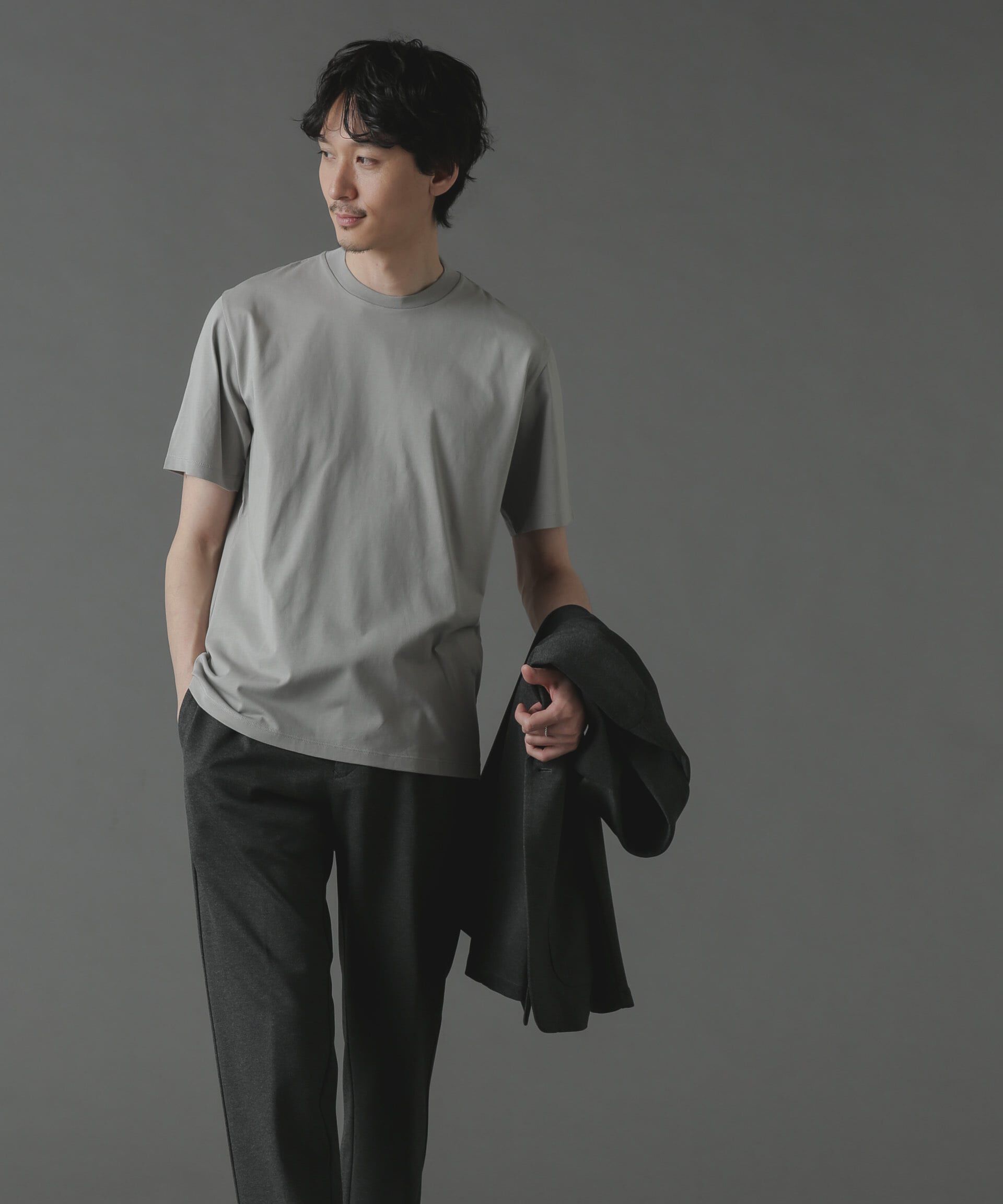 nano･universe「ジャケT(R) クルーネック 半袖」|Tシャツ・カットソー|