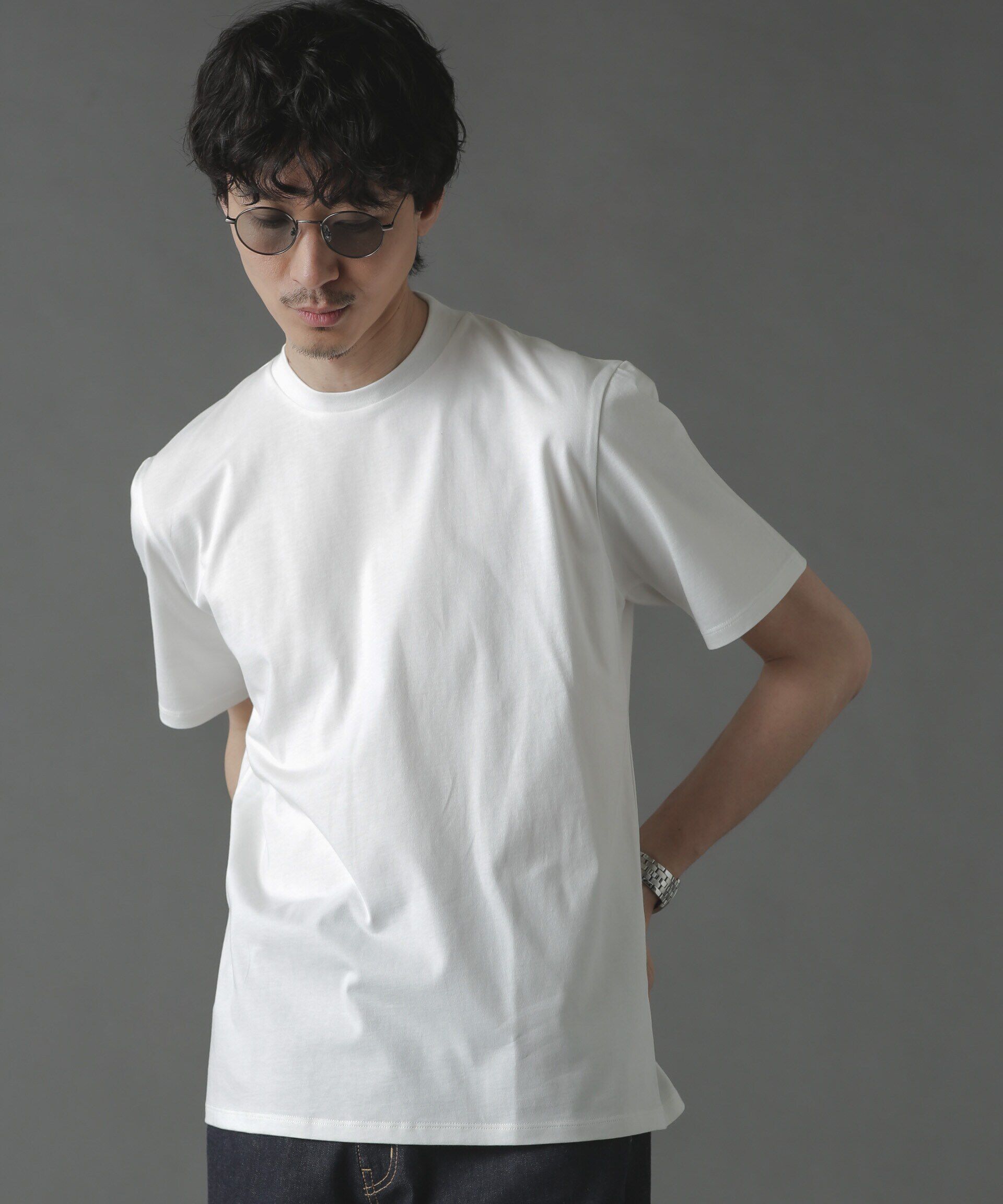 nano･universe「ジャケT(R) クルーネック 半袖」|Tシャツ・カットソー|