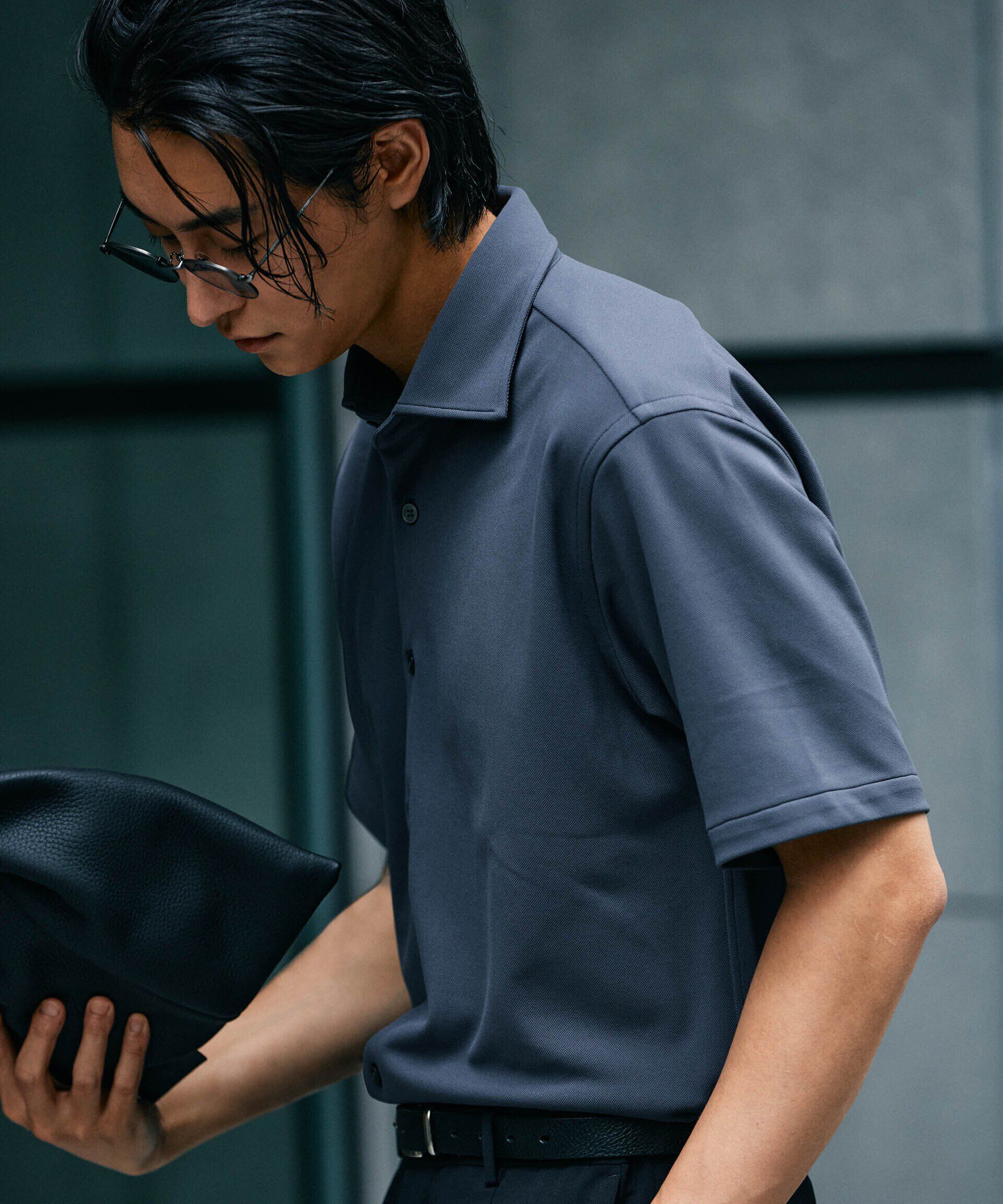 nano･universe「｢N SHIRTS｣AQUA RHYTHM(R)鹿の子シャツ 半袖」|シャツ・ブラウス|