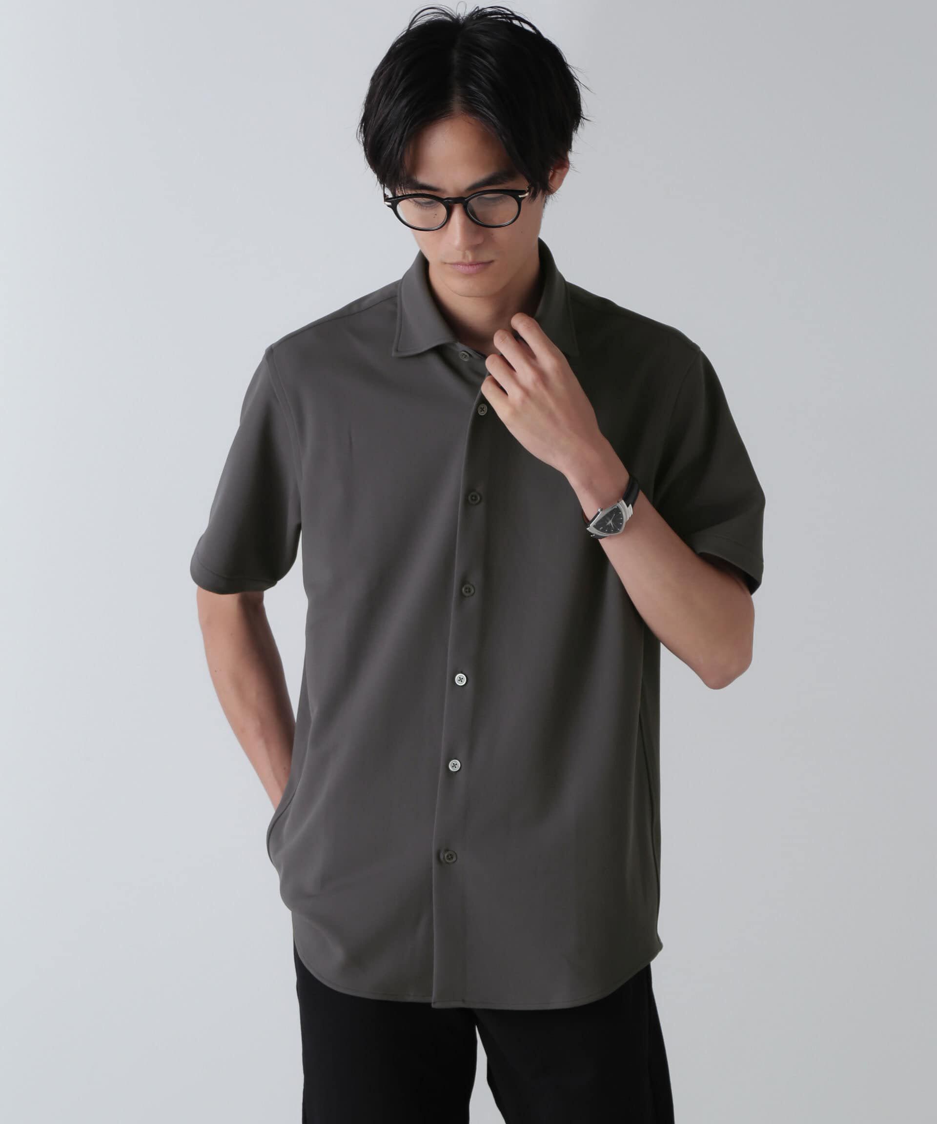 nano･universe「｢N SHIRTS｣AQUA RHYTHM(R)鹿の子シャツ 半袖」|シャツ・ブラウス|