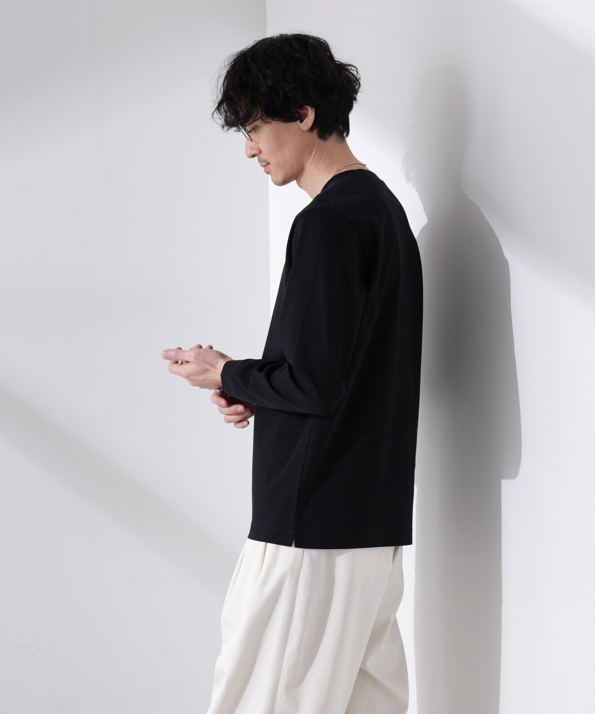 nano･universe「アンチスメル クルーネックTシャツ 長袖」|Tシャツ・カットソー|