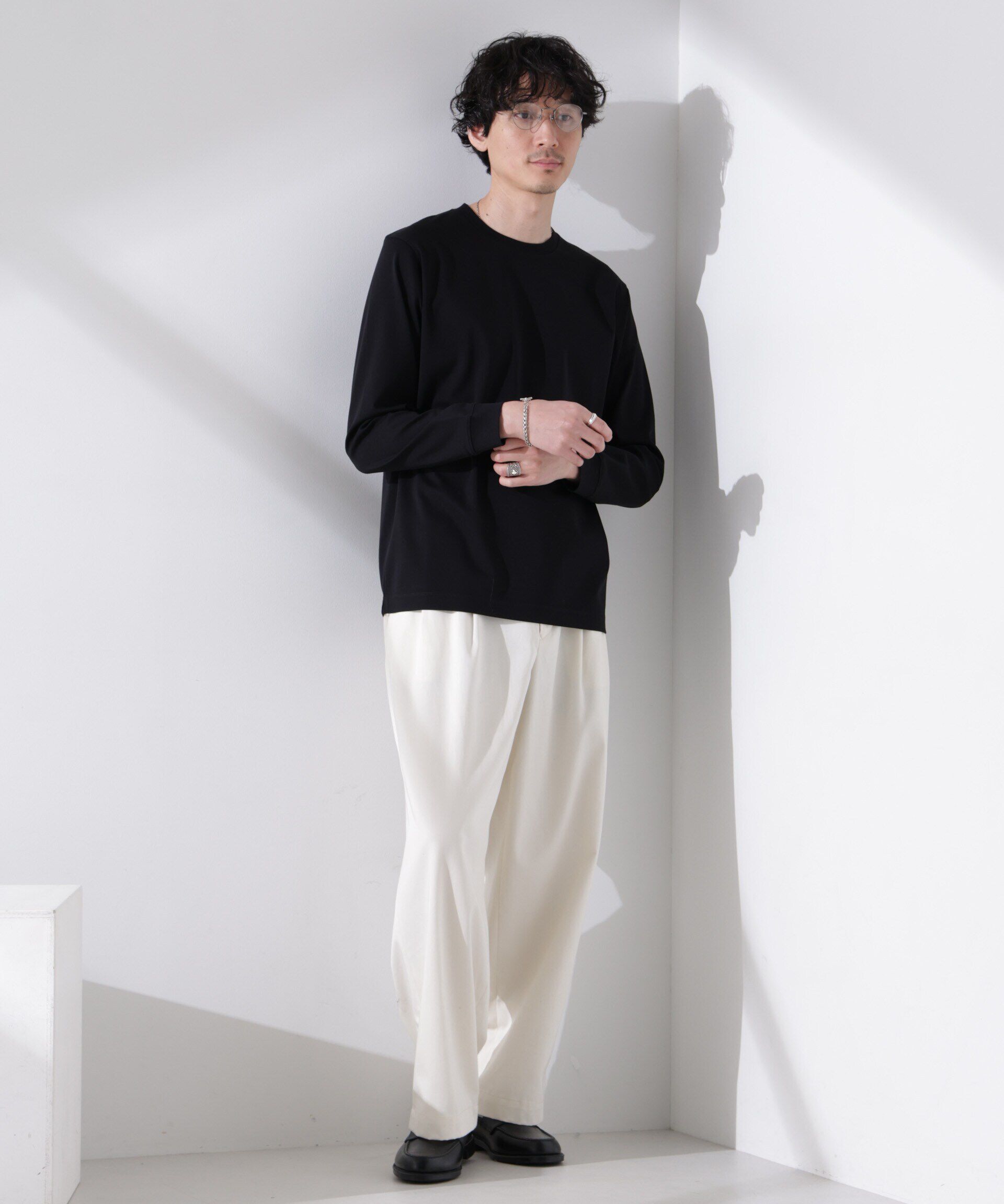 nano･universe「アンチスメル クルーネックTシャツ 長袖」|Tシャツ・カットソー|