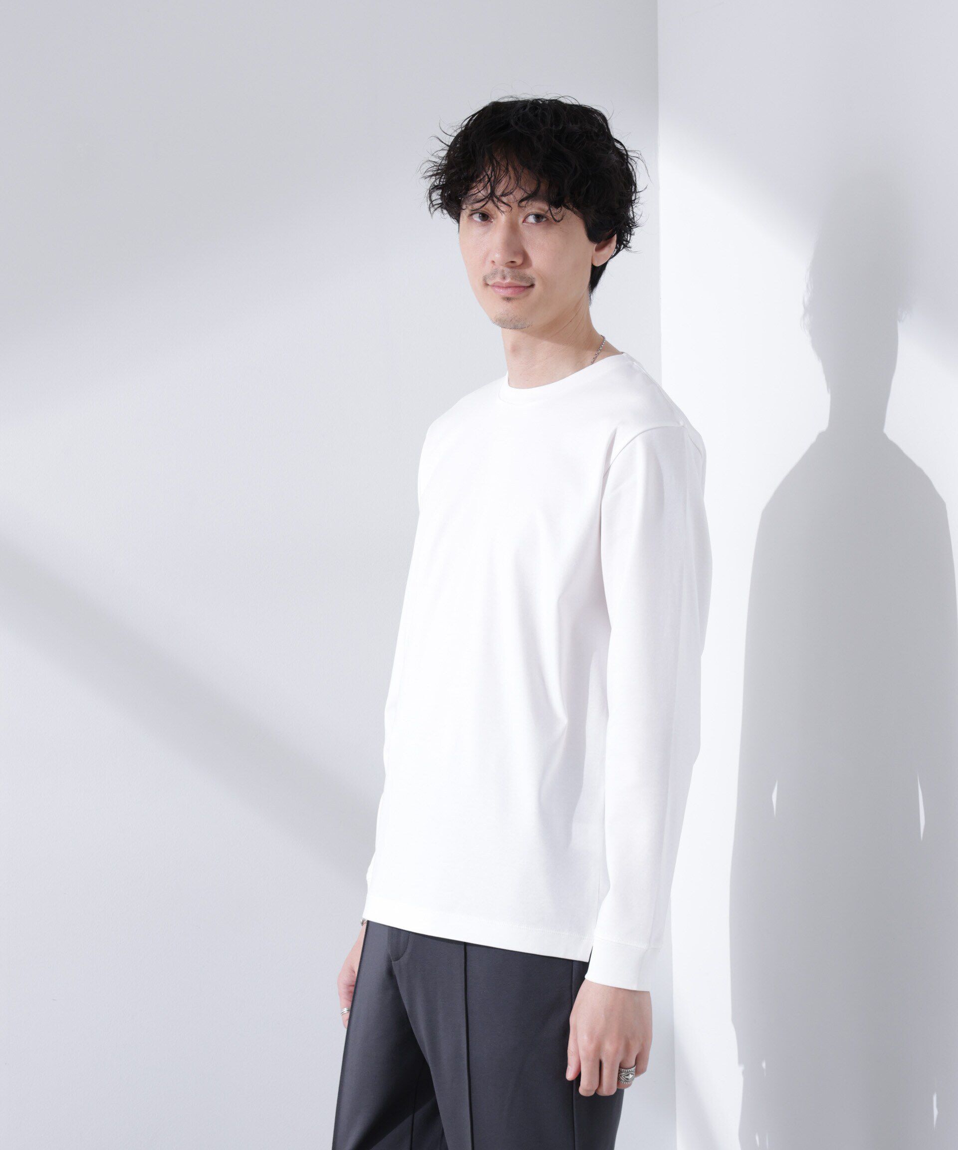 nano･universe「アンチスメル クルーネックTシャツ 長袖」|Tシャツ・カットソー|