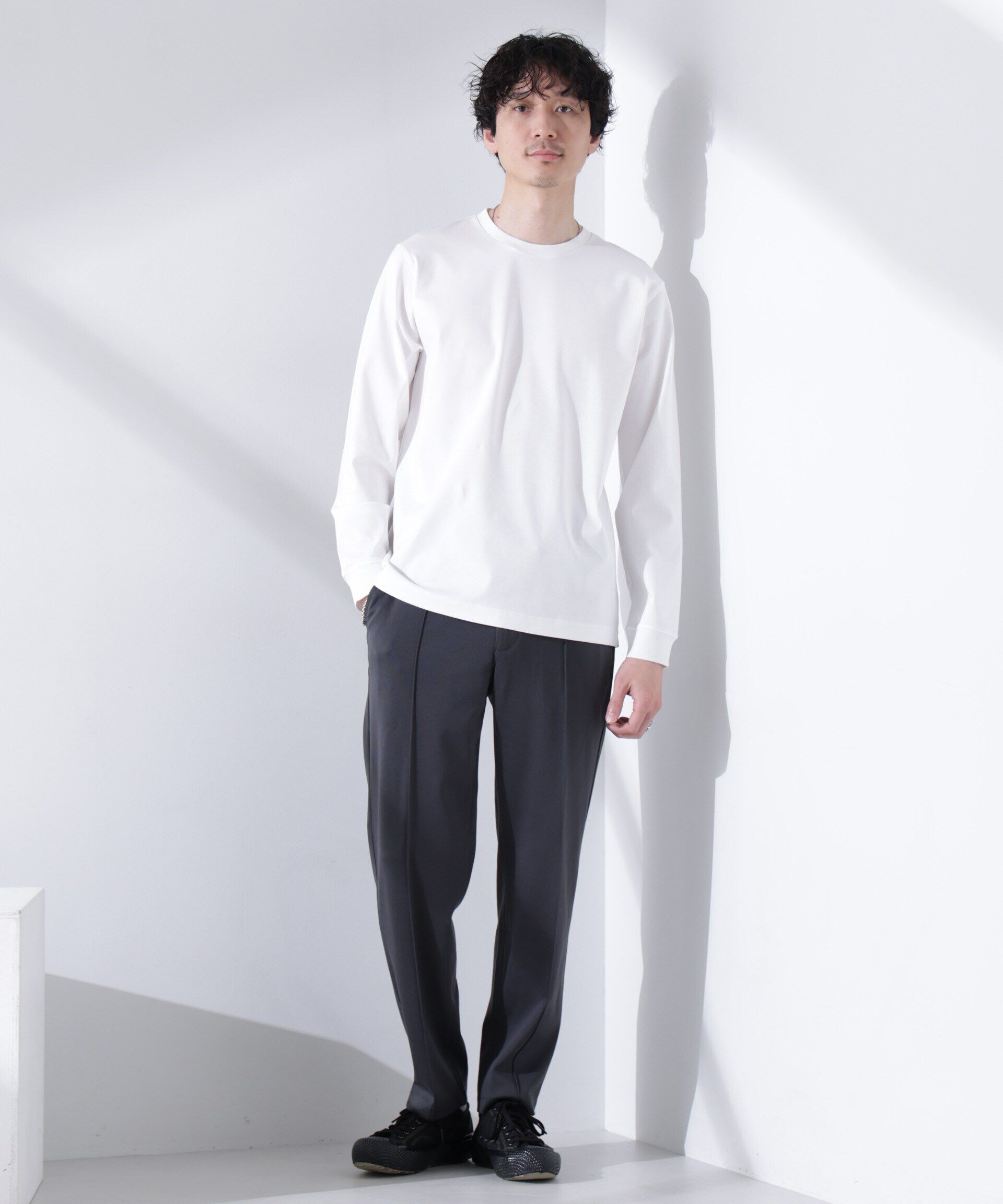 nano･universe「アンチスメル クルーネックTシャツ 長袖」|Tシャツ・カットソー|