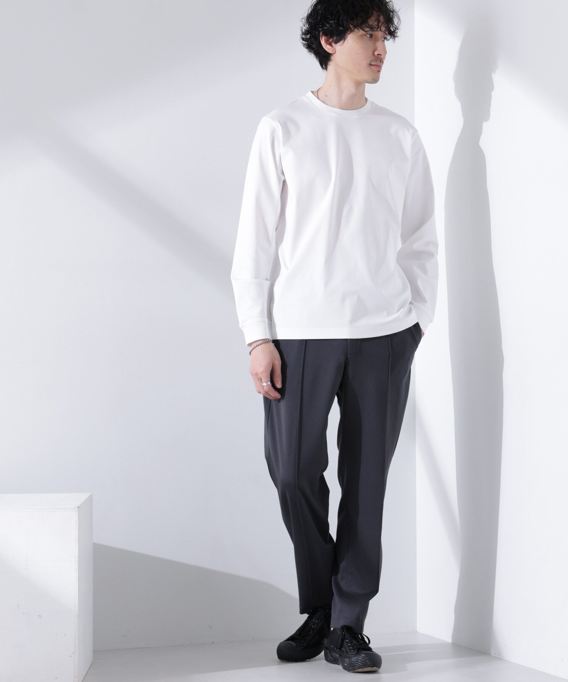 nano･universe「アンチスメル クルーネックTシャツ 長袖」|Tシャツ・カットソー|