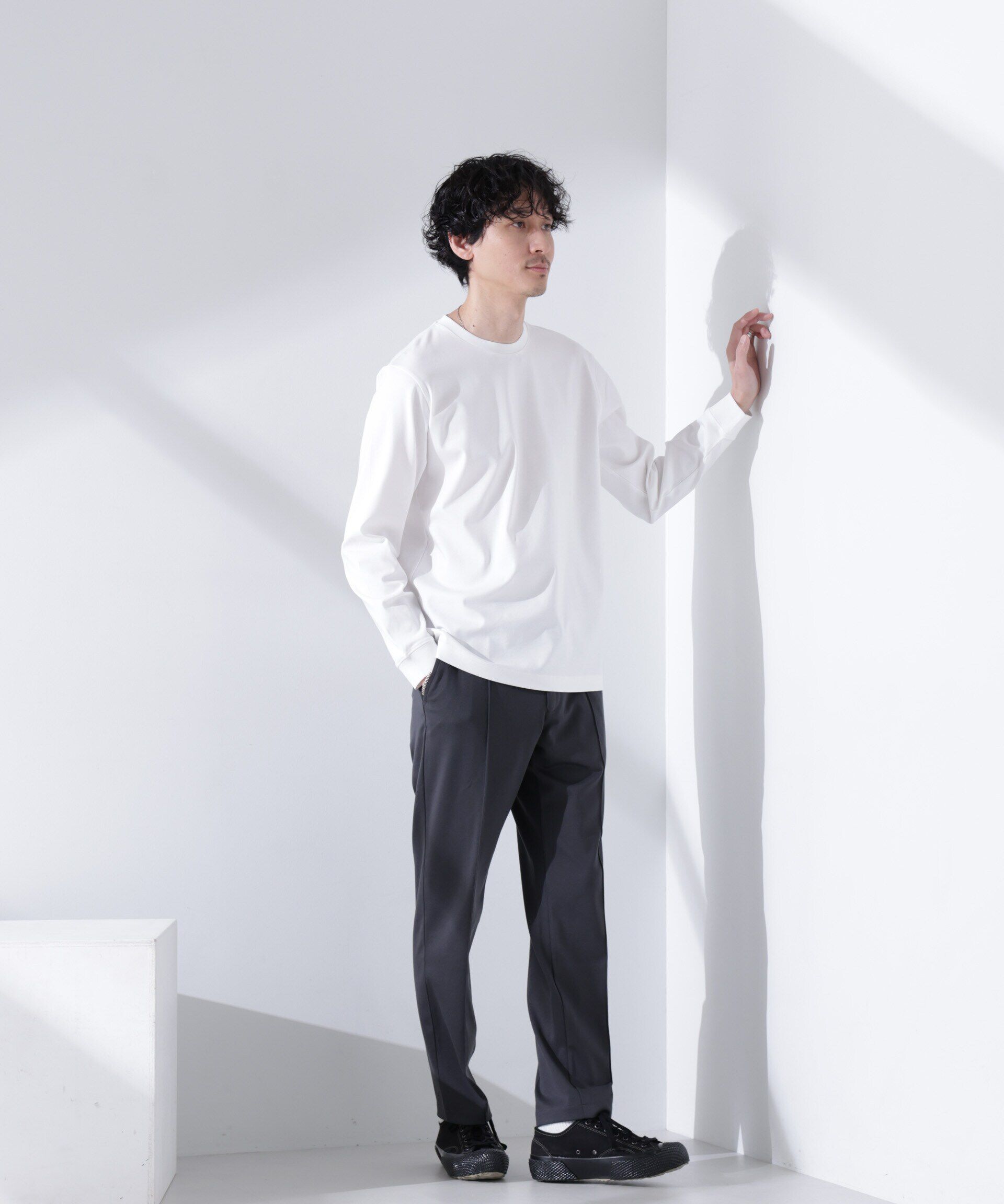 nano･universe「アンチスメル クルーネックTシャツ 長袖」|Tシャツ・カットソー|