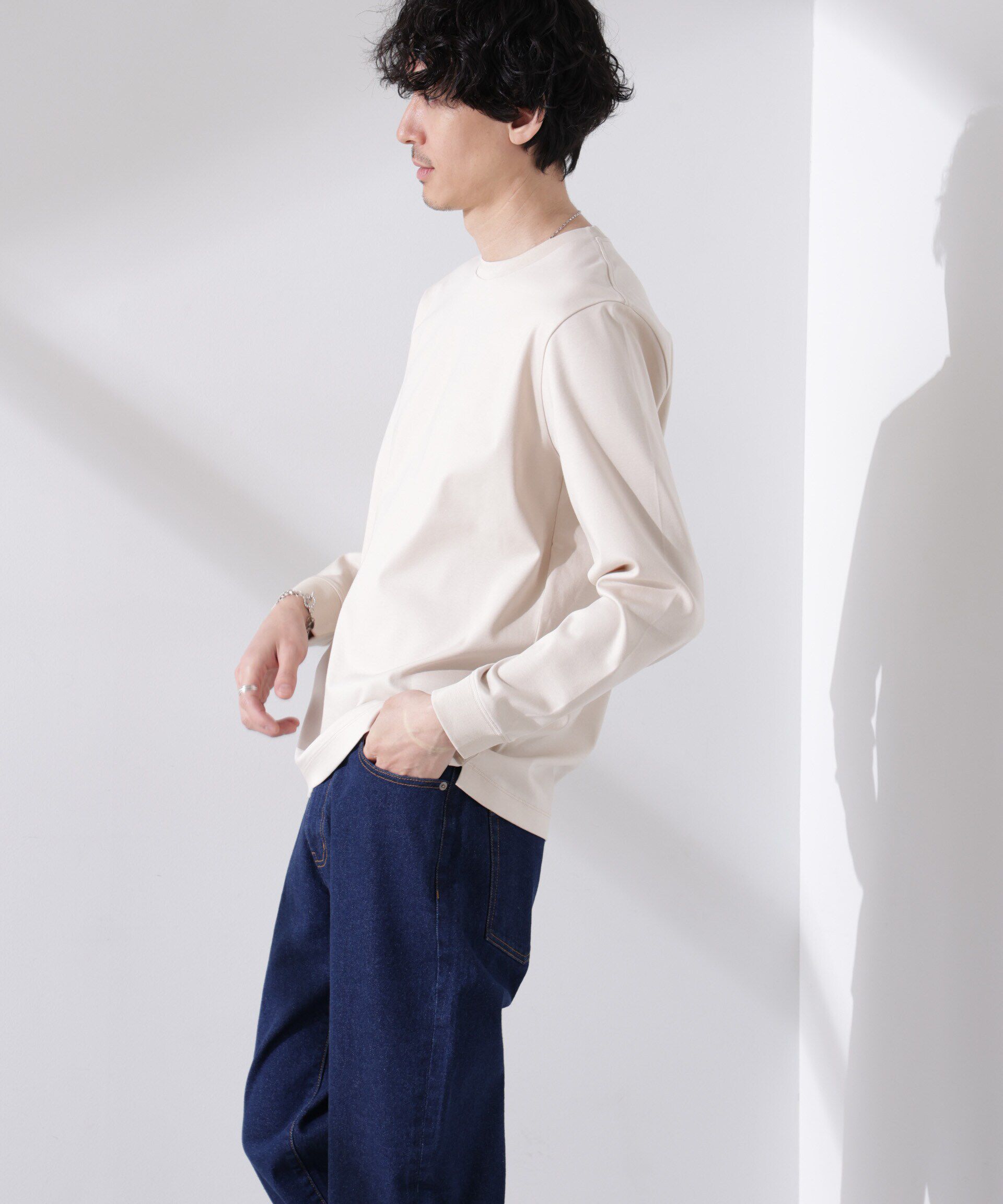 nano･universe「アンチスメル クルーネックTシャツ 長袖」|Tシャツ・カットソー|