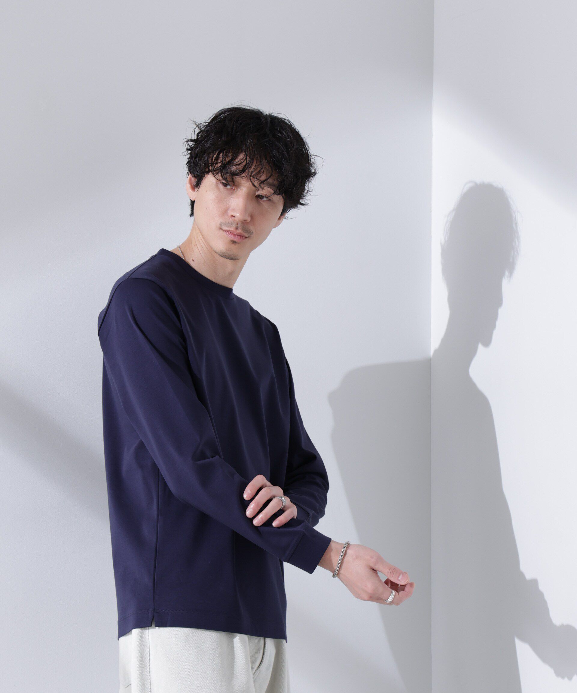 nano･universe「アンチスメル クルーネックTシャツ 長袖」|Tシャツ・カットソー|