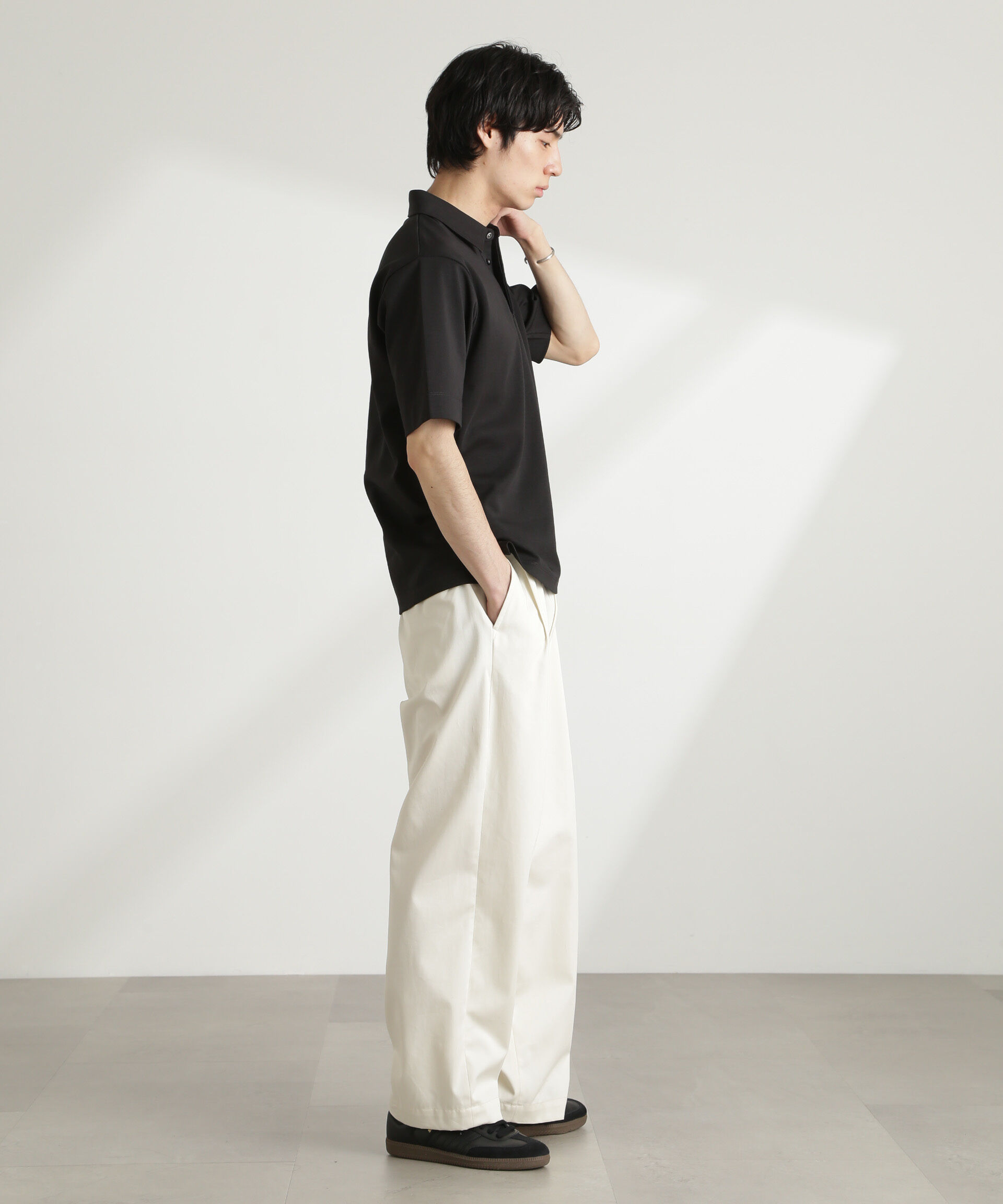 nano･universe「ダブルスムース比翼ポロ」|Tシャツ・カットソー|