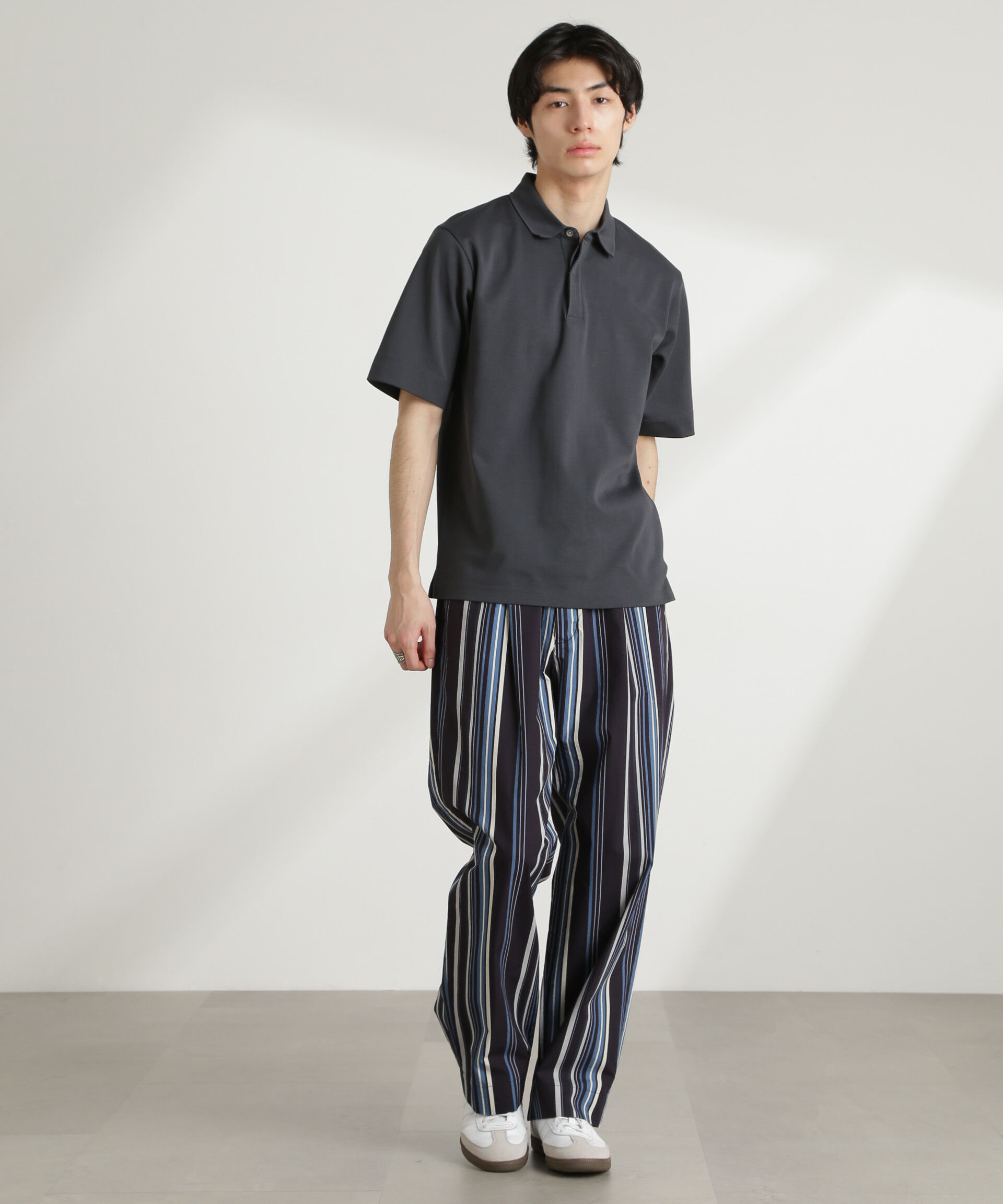 nano･universe「ダブルスムース比翼ポロ」|Tシャツ・カットソー|