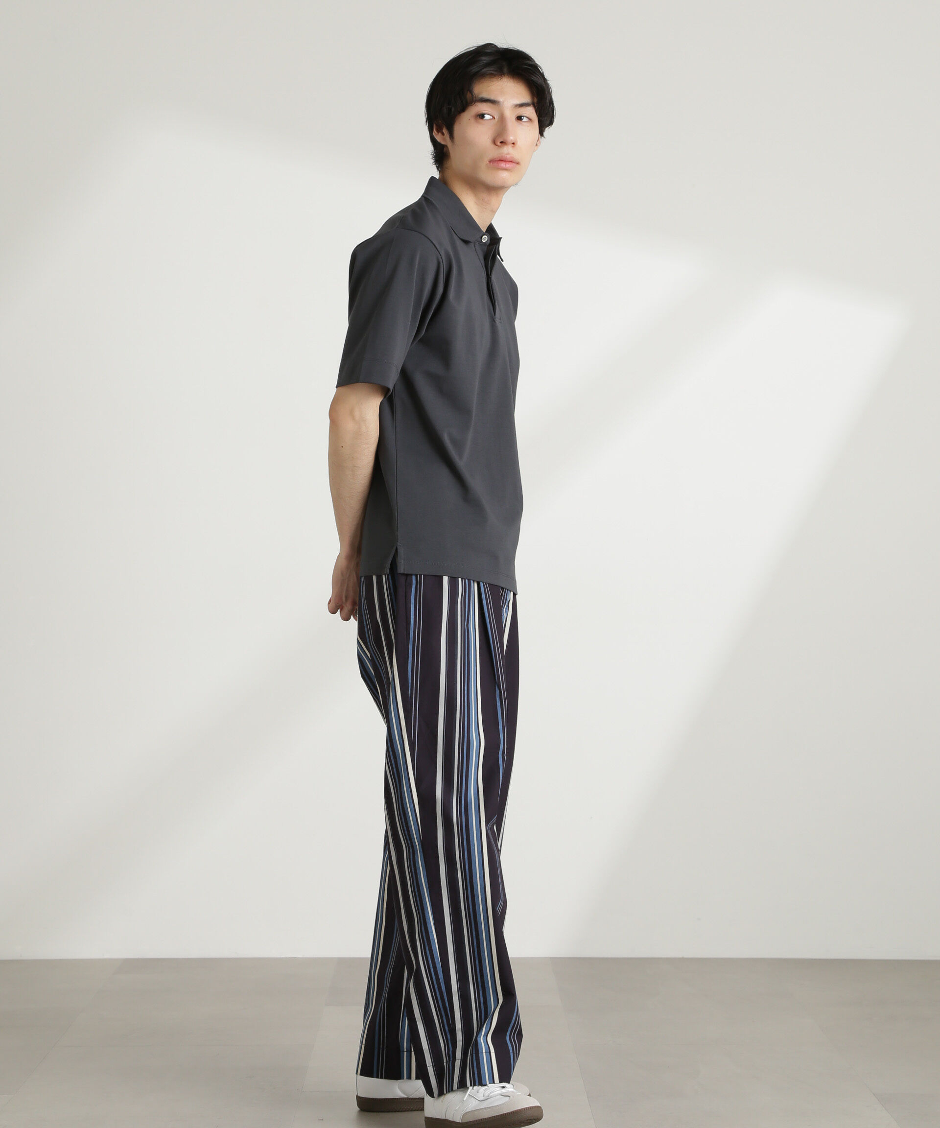 nano･universe「ダブルスムース比翼ポロ」|Tシャツ・カットソー|