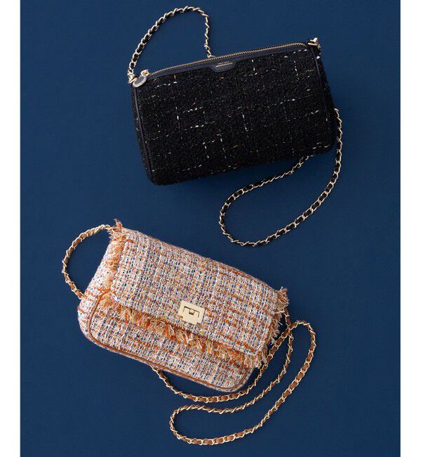 23区「GIOLICAツイード シリンダー ショルダーバッグ」|ショルダー・メッセンジャー|